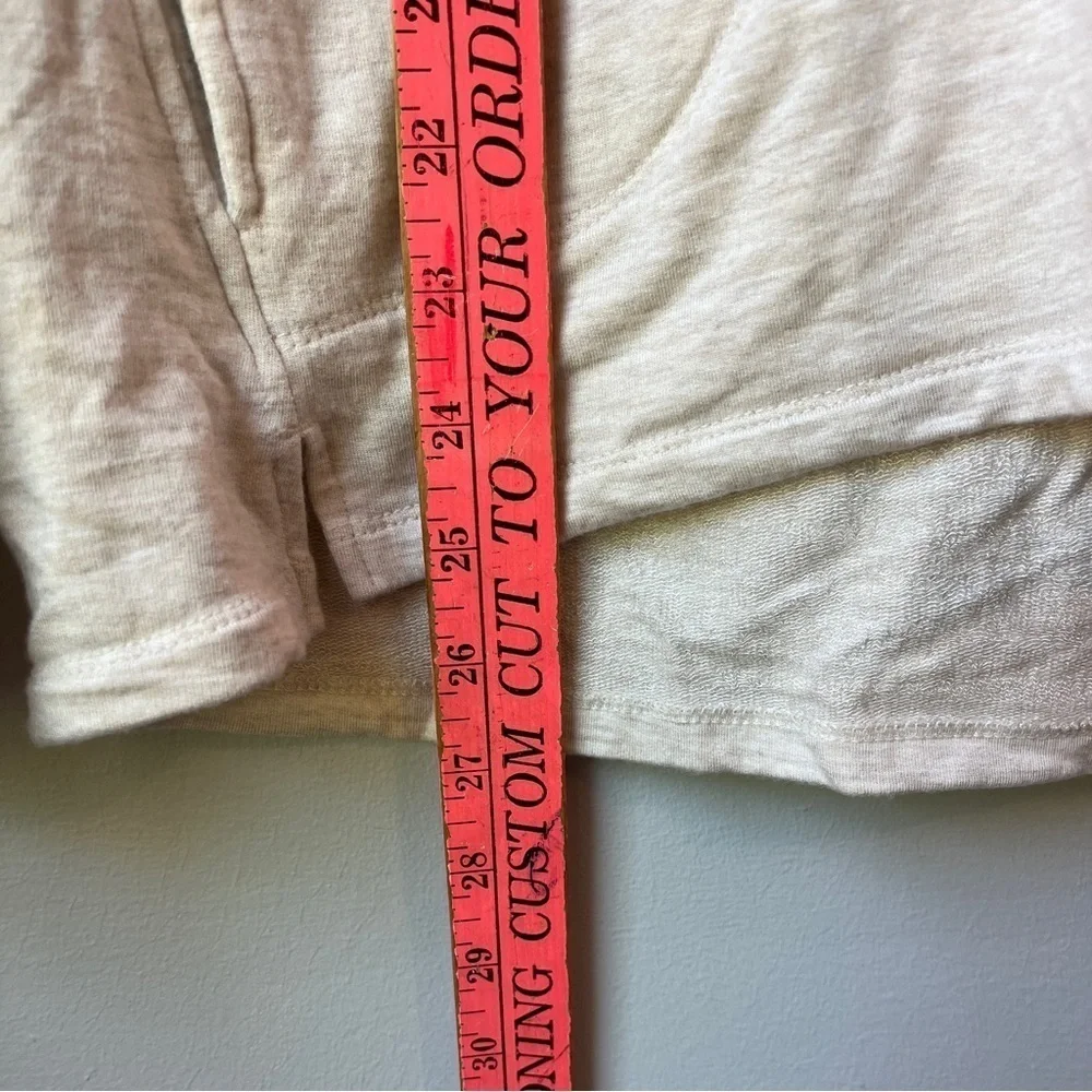 Athleta Cream Studio Split Neck Hoodie